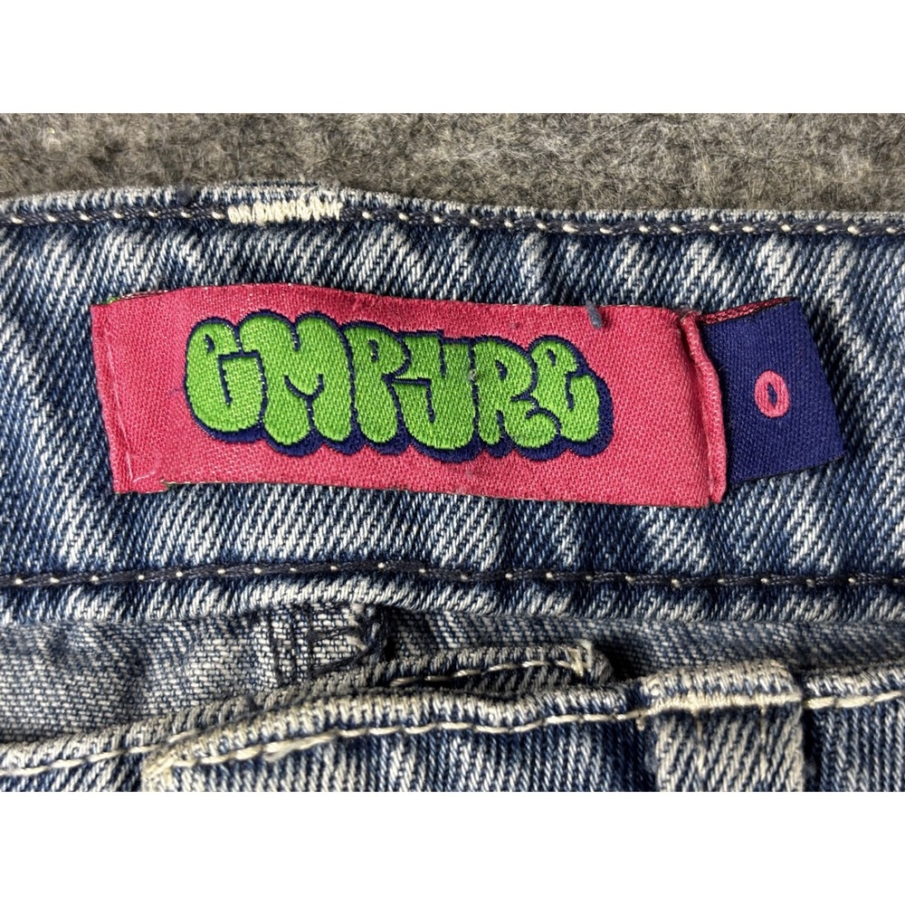 Empyre Zip Off Cargo Jeans Women's 0 Blue Baggy Convertible Y2K Skate Techwear - Picture 7 of 9